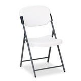 Rough 'n Ready Folding Chair, Charcoal Seat-charcoal Back, Silver Base