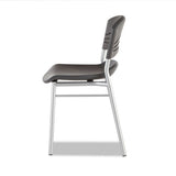 Caféworks Cafe Chair, Graphite Seat-graphite Back, Silver Base, 2-carton