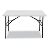 Indestructables Too 1200 Series Folding Table, 48w X 24d X 29h, Platinum