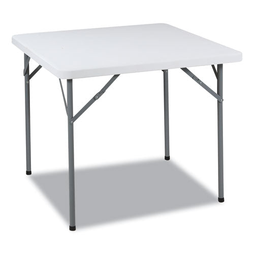 Indestructable Classic Folding Table, Square Top, 200 Lb Capacity, 34 X 34 X 29, Platinum Granite