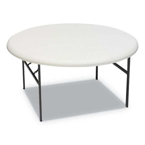 Indestructables Too 1200 Series Resin Folding Table, 60 Dia X 29h, Platinum