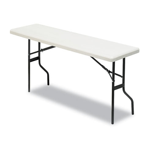 Indestructables Too 1200 Series Folding Table, 60w X 18d X 29h, Platinum