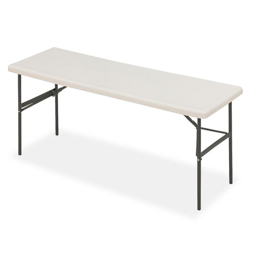 Indestructables Too 1200 Series Folding Table, 72w X 24d X 29h, Platinum