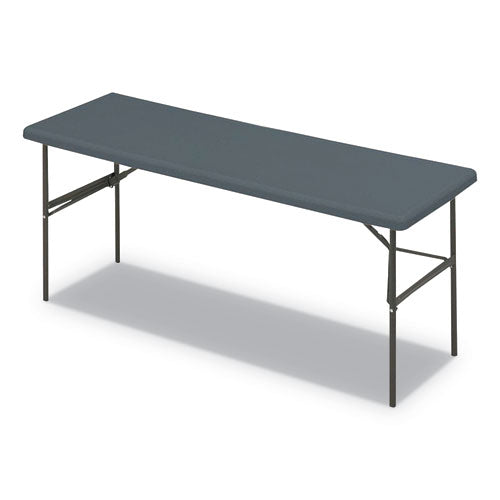 Indestructables Too 1200 Series Folding Table, 72w X 24d X 29h, Charcoal