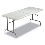 Indestructables Too 1200 Series Bi-fold Table, 60w X 30d X 29h, Platinum