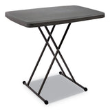 Indestructables Too 1200 Series Resin Personal Folding Table, 30 X 20, Charcoal