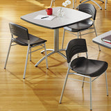 Caféworks Table, 36w X 36d X 30h, Gray-silver
