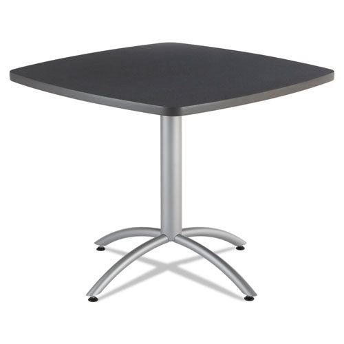 Caféworks Table, 36w X 36d X 30h, Graphite Granite-silver