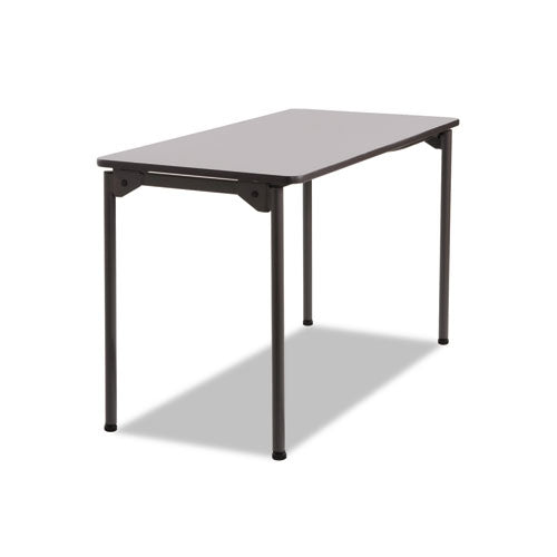 Maxx Legroom Rectangular Folding Table, 48w X 24d X 29-1-2h, Gray-charcoal