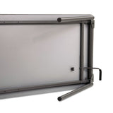 Maxx Legroom Rectangular Folding Table, 72w X 30d X 29-1-2h, Gray-charcoal