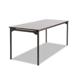 Maxx Legroom Rectangular Folding Table, 72w X 30d X 29-1-2h, Gray-charcoal