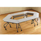 Officeworks Mobile Training Table, 60w X 18d X 29h, Gray-charcoal