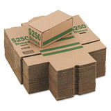 Corrugated Cardboard Coin Storage W-denomination Printed On Side, Green