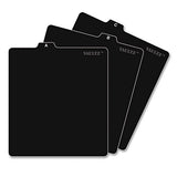 A-z Cd File Guides, 1-3-cut Top Tab, A To Z, 5 X 5.75, Black, 26-set