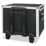 Locking Mobile File Chest, Letter-legal Files, 17.5" X 15.5" X 14.5", Black-chrome