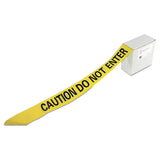 Site Safety Barrier Tape, "caution" Text, 3" X 1000ft, Yellow-black