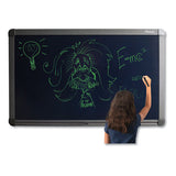 Blackboard 55, 32.65" X 51.75", Black, Aluminum Frame