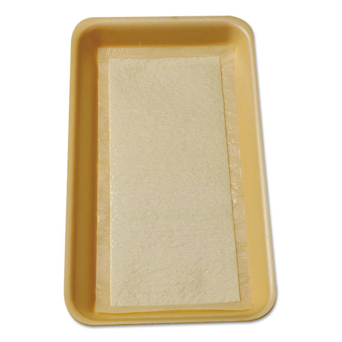 Meat Tray Pads, 6w X 4.5d, White-yellow, 1,000-carton