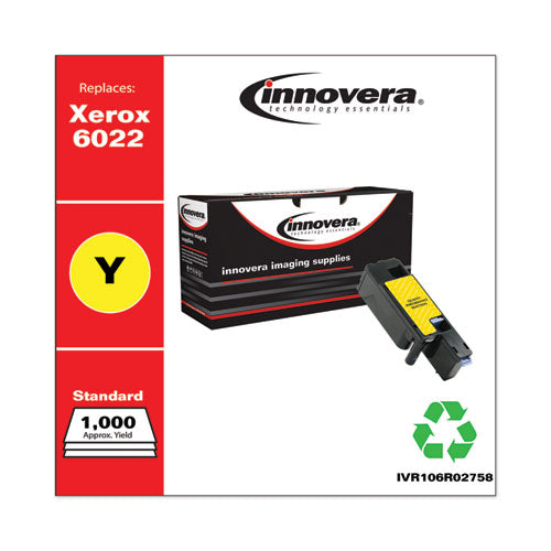 Remanufactured Yellow Toner, Replacement For Xerox 6022 (106r02758), 1,000 Page-yield