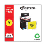 Remanufactured Yellow Ink, Replacement For Epson 126 (t126420), 470 Page-yield