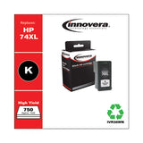 Remanufactured Black High-yield Ink, Replacement For Hp 74xl (cb336wn), 750 Page-yield