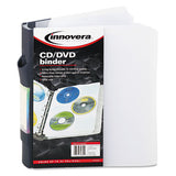 Cd-dvd Three-ring Refillable Binder, Holds 90 Discs, Midnight Blue-clear