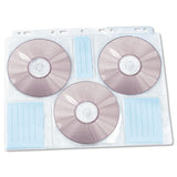 Two-sided Cd-dvd Pages For Three-ring Binder, 10-pack