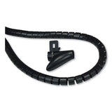Floor Sleeve Cable Management, 2.5" X 0.5" Channel, 72" Long, Black