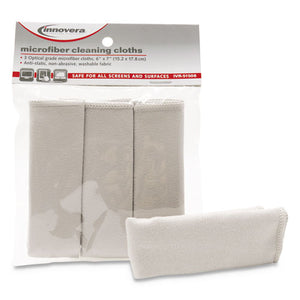 Microfiber Cleaning Cloths, 6" X 7", Gray, 3-pack
