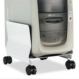 Metal Mobile Cpu Stand, 10.25w X 10.63d X 9.75h, Light Gray