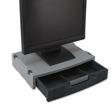 Basic Lcd Monitor-printer Stand, 15" X 11" X 3", Charcoal Gray-light Gray