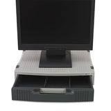 Basic Lcd Monitor-printer Stand, 15" X 11" X 3", Charcoal Gray-light Gray
