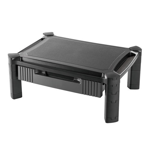Large Monitor Stand With Cable Management And Drawer, 18.38