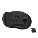 Wireless Optical Mouse With Micro Usb, 2.4 Ghz Frequency-32 Ft Wireless Range, Gray-black