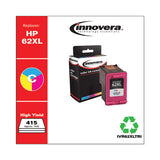 Remanufactured Tri-color High-yield Ink, Replacement For Hp 62xl (c2p07an), 415 Page-yield