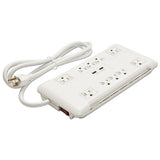 Surge Protector, 6 Outlets-2 Usb Charging Ports, 6 Ft Cord, 1080 Joules, White