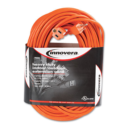 Indoor-outdoor Extension Cord, 100ft, Orange