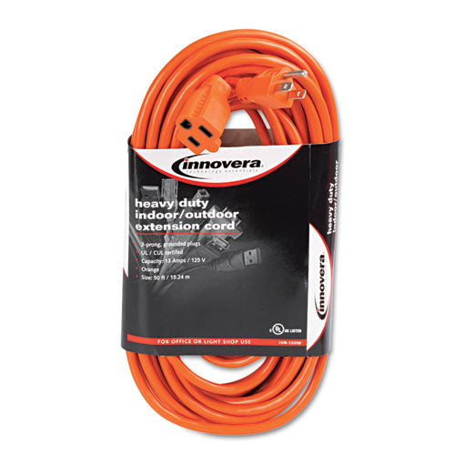Indoor-outdoor Extension Cord, 50ft, Orange