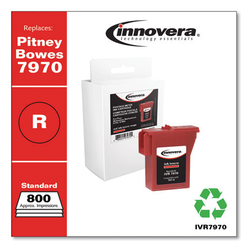 Compatible Red Postage Meter Ink, Replacement For Pitney Bowes 797-0 (7970), 800 Page-yield