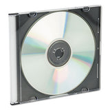 Cd-dvd Slim Jewel Cases, Clear-black, 100-pack