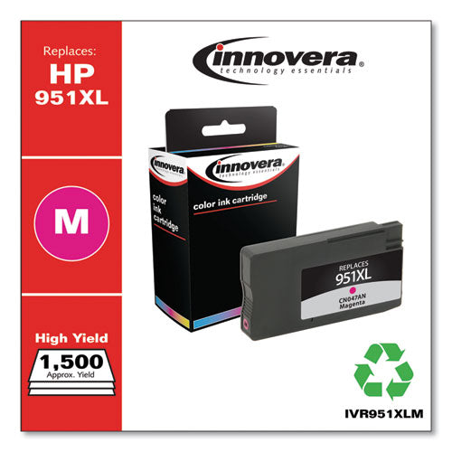 Remanufactured Magenta High-yield Ink, Replacement For Hp 951xl (cn047an), 1,500 Page-yield