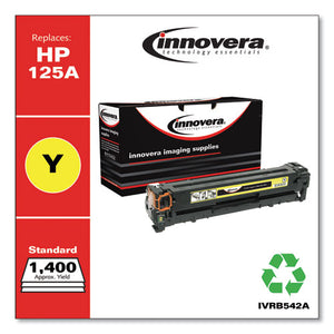 Remanufactured Yellow Toner, Replacement For Hp 125a (cb542a), 1,400 Page-yield