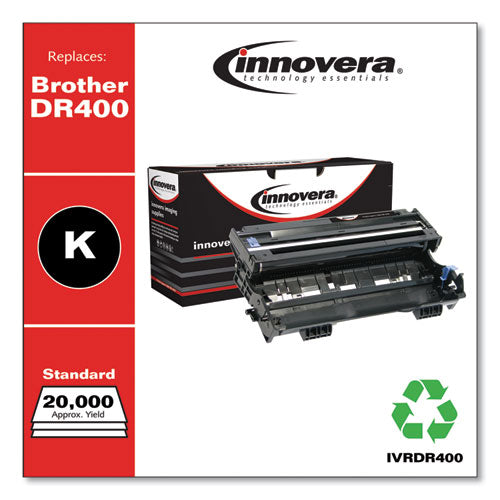 Remanufactured Black Drum Unit, Replacement For Brother Dr400, 20,000 Page-yield