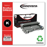 Remanufactured Black Drum Unit, Replacement For Brother Dr620, 25,000 Page-yield