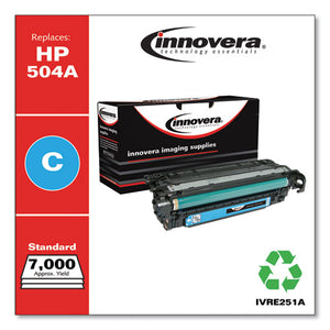 Remanufactured Cyan Toner, Replacement For Hp 504a (ce251a), 7,000 Page-yield