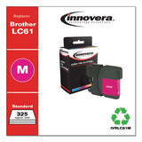 Remanufactured Magenta Ink, Replacement For Brother Lc61m, 750 Page-yield