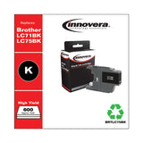 Remanufactured Black High-yield Ink, Replacement For Brother Lc75bk, 600 Page-yield