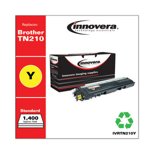 Remanufactured Yellow Toner, Replacement For Brother Tn210y, 1,400 Page-yield