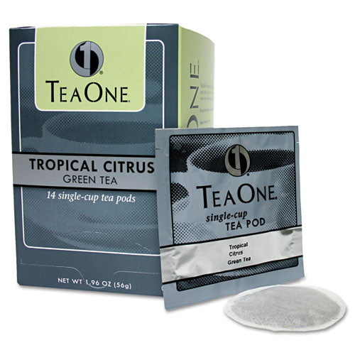 Tea Pods, Tropical Citrus Green, 14-box