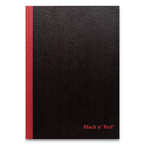 Hardcover Casebound Notebooks, 1 Subject, Wide-legal Rule, Black-red Cover, 9.88 X 7, 96 Sheets